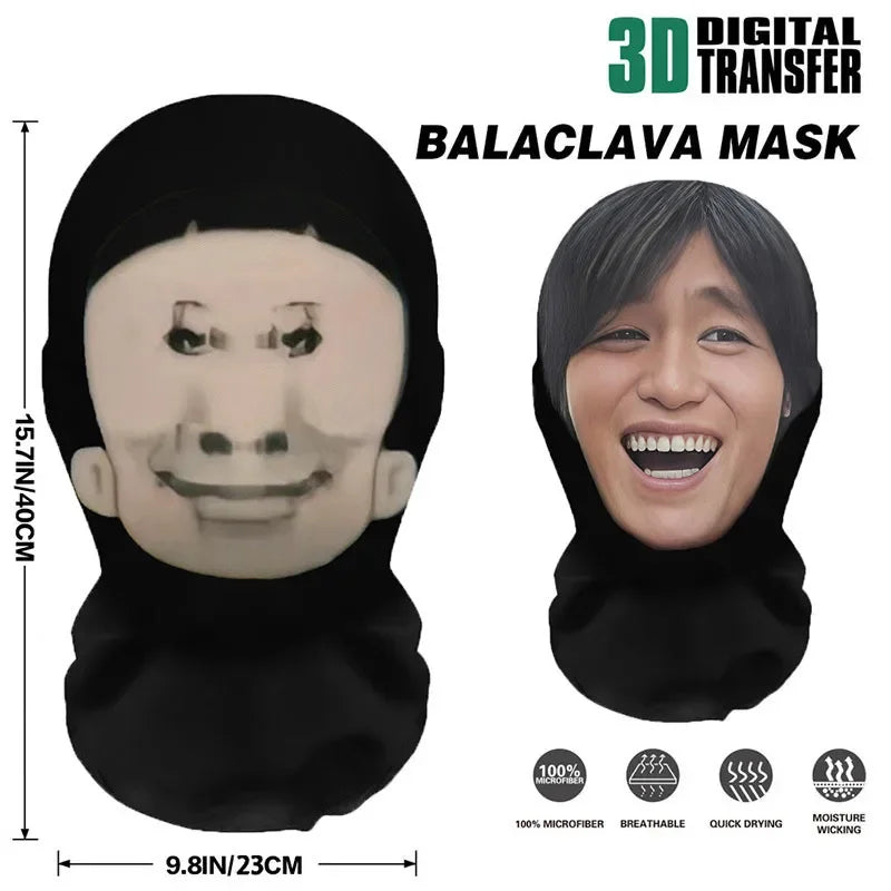 3D Celebrity Face Mask - Realistische Vollgesichts-Balaclava für Cosplay, Halloween & Hip-Hop Style