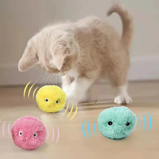 Interaktiver Elektrischer Katzenspielball mit Sound & Katzenminze