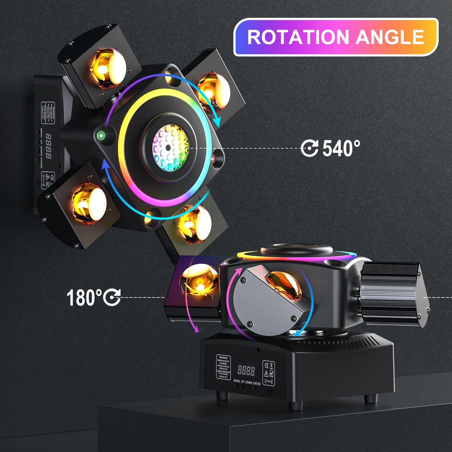 Profi DJ Moving Head Licht - 90W RGBW Bühnenstrahler mit DMX512 Steuerung