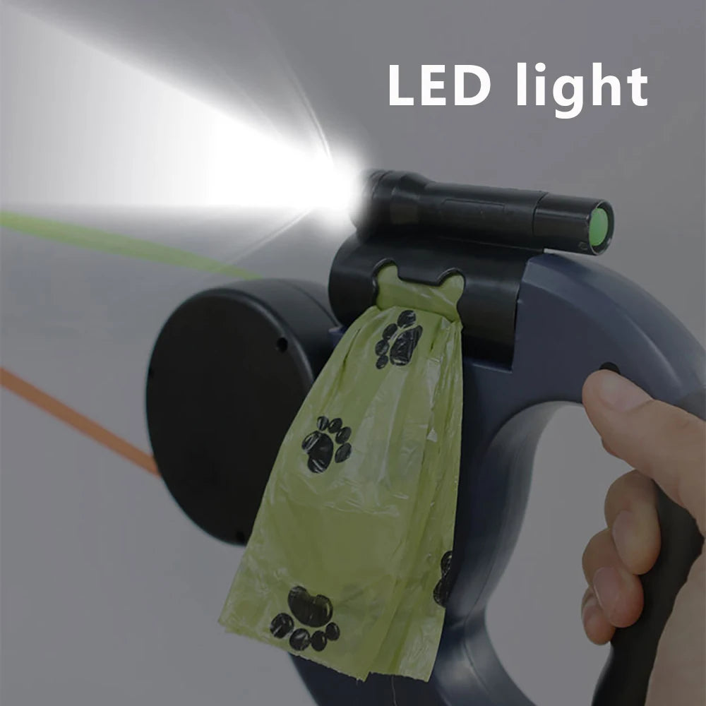Doppelleine mit LED & 360° Drehung