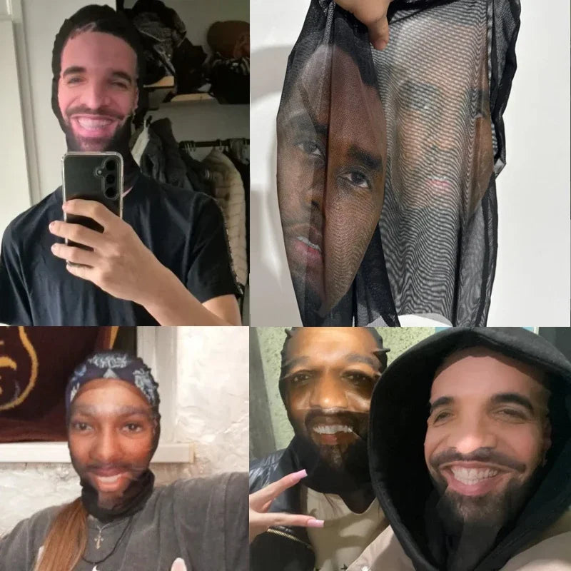 3D Celebrity Face Mask - Realistische Vollgesichts-Balaclava für Cosplay, Halloween & Hip-Hop Style