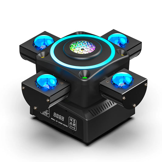 Profi DJ Moving Head Licht - 90W RGBW Bühnenstrahler mit DMX512 Steuerung