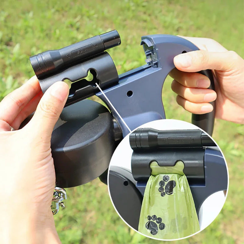 Doppelleine mit LED & 360° Drehung